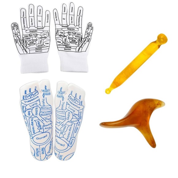 Other - Acupressure Reflexology Socks and Gloves With Trigger Point Massage Tool